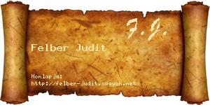 Felber Judit névjegykártya